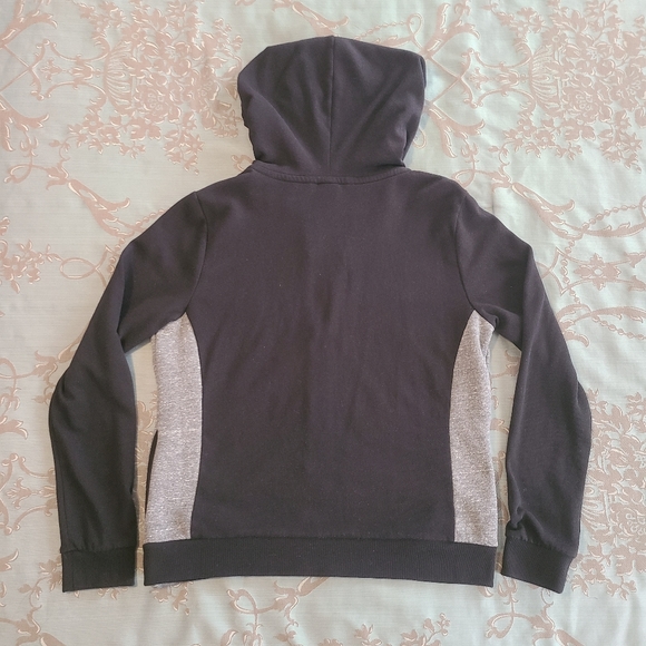 Victoria's Secret PINK Black Gray White Full Zip Hoodie Women Size Large - Picture 4 of 10